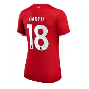 Liverpool Cody Gakpo #18 Koszulka Podstawowych Kobiety 2023-24 Krótki Rękaw